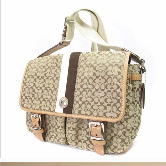 COACH VOYAGER SIGNATURE CANVAS F70183 Size: LARGE - Picture 2 of 7